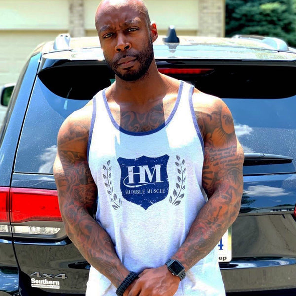 Mens Tank | HM Shield | Heather Grey